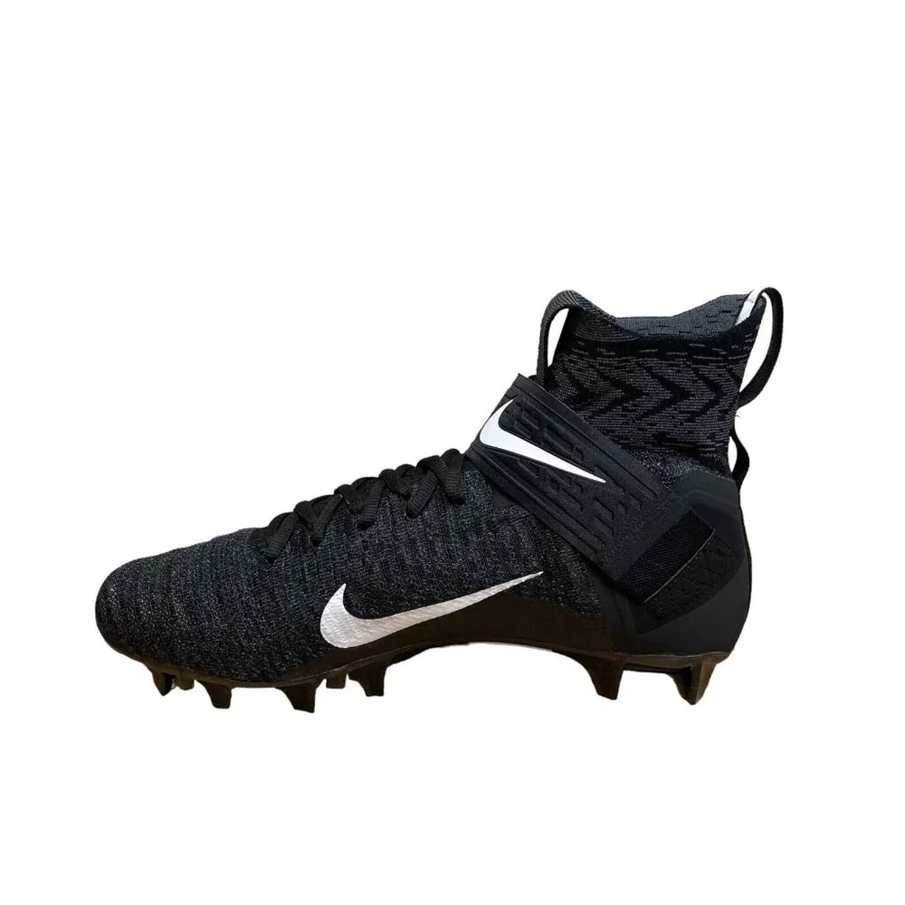 NIKE ALPHA MENACE ELITE 2 FOOTBALL CLEATS MENS 12.5 WIDE BLACK GRAY BV3298-001